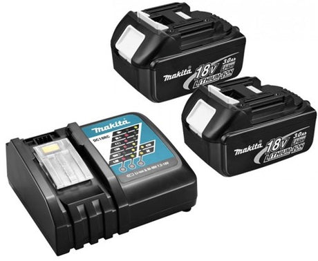Makita accessoires 18 v starterset 3,0ah bl1830 (2 st.) + lader dc18rc | 18v (2x 3.0ah accu + lader) - y-00197