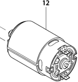 Makita accessoires 629817-8 | onderdeel | motor 12,0v | 6270d - 629817-8