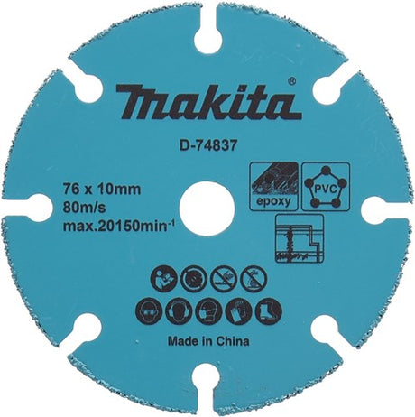 Makita accessoires 76 mm doorslijpschijf hm tcg 76x10x1,75mm voor dmc300 - d-74837