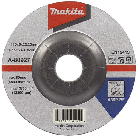 Makita accessoires afbraamschijf 115x6,0mm metaal - a-80927 - a-80927