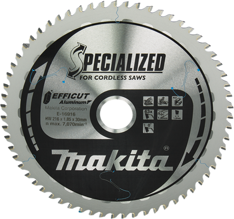 Makita accessoires afkortzaagblad aluminium | efficut 216x30mm 63t 0g - e-16916 - e-16916