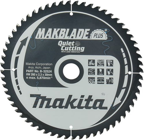 Makita accessoires afkortzaagblad | hout | 260x30 60t - b-32524