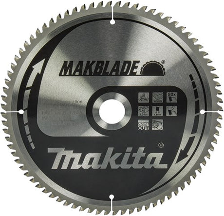 Makita accessoires makita afkortzaagblad voor hout | makblade | ø 260mm asgat 30mm 80t - b-32845