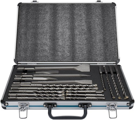 Makita accessoires b-64680 | pb4s sds+ boor beitelset | 17-delig sds-plus | in aluminium koffer - b-64680