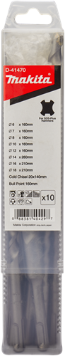 Makita accessoires boor- beitelset 10-delig - d-41470 d-41470