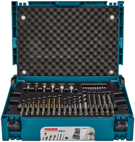 Makita accessoires boor- schroefbitset | sds-plus | in mbox | 65-delig - b-69478