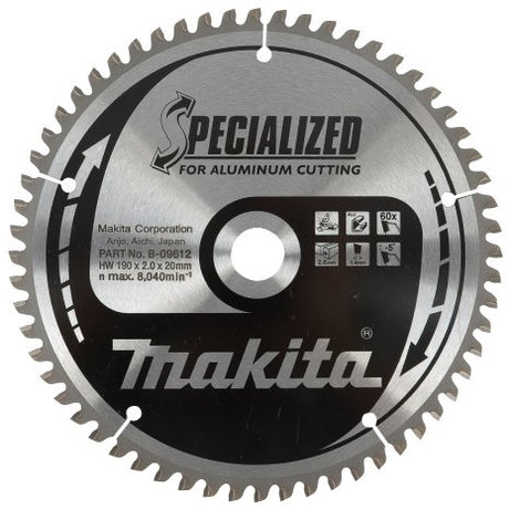 Makita accessoires cirkelzaagblad alu 160x20x2.4 60t 0g - b-09553