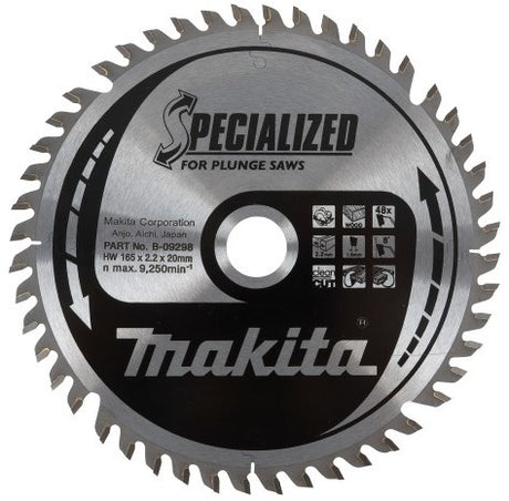 Makita accessoires cirkelzaagblad hout 165x20x2,2 28t 23g - b-09282