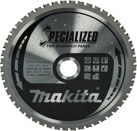 Makita accessoires makita cirkelzaagblad voor sandwichpaneel | specialized | ø 235mm asgat 30mm 50t - b-33582