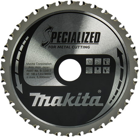 Makita accessoires makita cirkelzaagblad voor staal | specialized | ø 185mm asgat 30mm 36t - b-33417