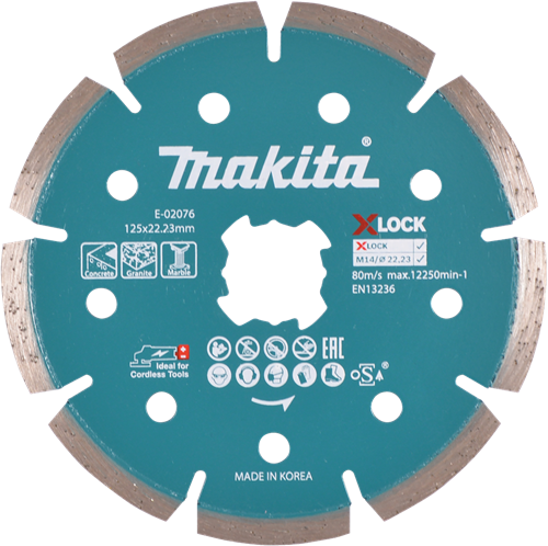 Makita accessoires makita diamantdoorslijpschijf 125 mm 1 st. - beton graniet marmer - 2,5 mm - x-lock - 125 mm