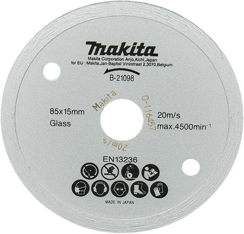 Makita accessoires makita diamantdoorslijpschijf diamant - nat slijpen - 85 x 15 x 5.0 mm