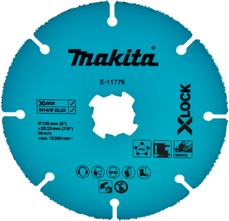 Makita accessoires makita trennscheibe 125mm uni.x-lock e-11776 doorslijpschijf recht 125 mm 1 stuk(s) gipskarton, pvc, vezelcement, kunst