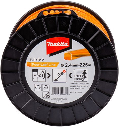 Makita accessoires e-01812 | maaidraad | 2,4x225mtr | oranje - e-01812