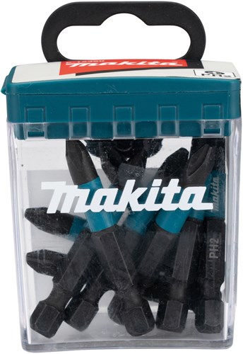 Makita accessoires e-12407 slagschroefbit | ph2x50mm | x impact black | 10 stuks - e-12407