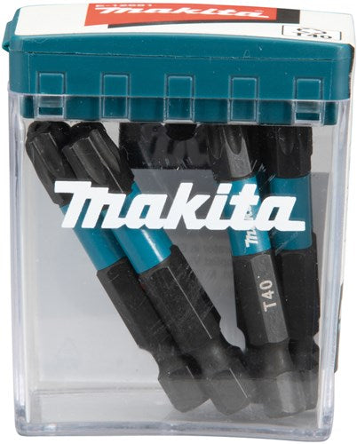 Makita accessoires e-12681 slagschroefbit | t40x50mm | x impact black | 10 stuks - e-12681