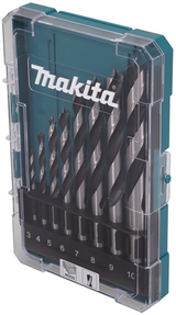 Makita accessoires makita d-77257 houtborenset ø 3-10mm in cassette - 8-delig