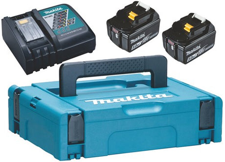 Makita 197624-2 | lxt power source kit 18v in mbox (2x 5.0ah bl1850b accu + dc18rc snellader) - 197624-2