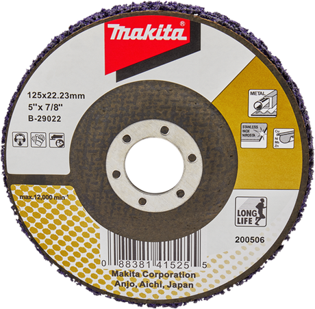 Makita accessoires makita b-29022 reinigingsschijf 125 mm 1 stuk(s)