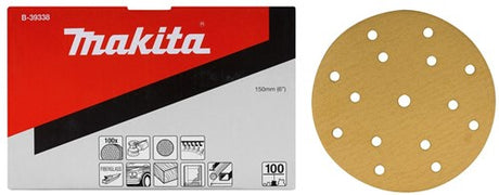 Makita accessoires makita b-39322 schuurschijf 150mm k80 yellow velcro