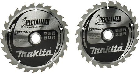 Makita accessoires makita b-62985-2 cirkelzaagbladset 165 x 20 x 1.4 mm aantal tanden: 25 2 stuk(s)