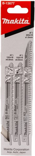 Makita accessoires makita reciprozaagset 3-delig - b-13677