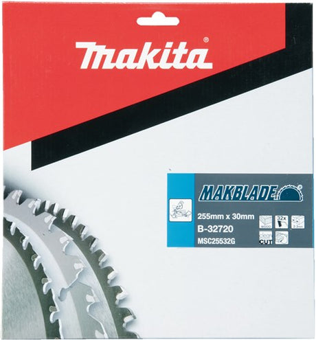 Makita accessoires afkortzaagblad hout | makblade 255x30x2,3 32t 5g - b-32720