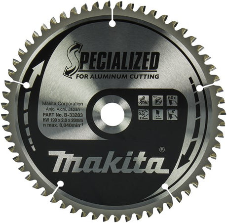 Makita accessoires afkortzaagblad | aluminium | 190x20x2,0 60t -5g - b-33283