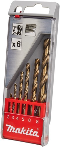 Makita accessoires metaalborenset 6-delig - d-57168 d-57168