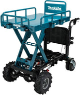 Makita dcu601z lxt 2x18 v accu transporter met schaarlift | zonder accu en lader | in krat - dcu601z