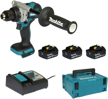 Makita ddf492rg3j | lxt accu boor- schroefmachine 18v in mbox (3x 6.0ah accu + snellader) - ddf492rg3j