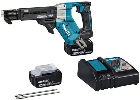 Makita dfr551rtj | lxt accu schroefautomaat 18v 25-55mm in mbox (2x 5.0ah accu + snellader) - dfr551rtj