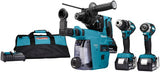 Makita dlx3106tw1 | lxt accu combiset 18v ddf484 + dtd153 + dhr242 in tas (3x 5.0ah accu + snellader) - dlx3106tw1