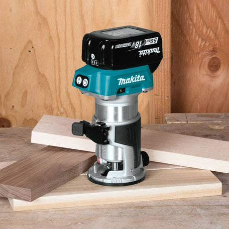 Makita drt50zjx3 accu freesmachine 18v li-ion | zonder accu's en lader in m-box