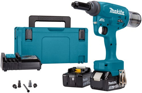 Makita drv250rtj | accu blindklinknageltang |18v | 5.0ah | li-ion | mbox