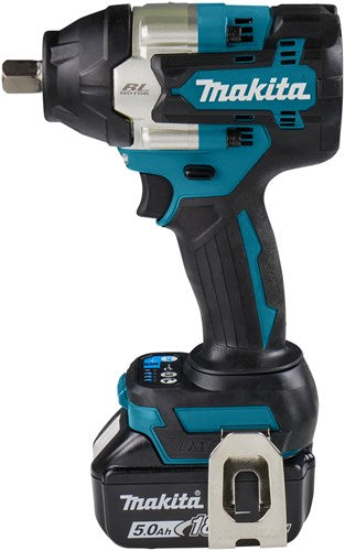 Makita dtw701rtj | 18v | accu slagmoersleutel | 1 2 met verende borgpen | 2 x 5.0 ah accu + snellader | in mbox