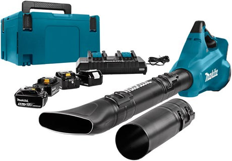 Makita dub362pt4j | lxt accu bladblazer 2x18v in mbox (4x 5.0ah accu + dc18rd duolader) - dub362pt4j