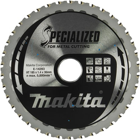 Makita accessoires cirkelzaagblad staal | specialized 185x30x1,4 38t 0g - e-14283 e-14283