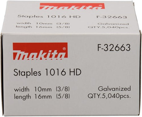 Makita accessoires makita f-32663 niet gegalvaniseerd 16mm 1016hd ve=5040