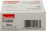 Makita accessoires brad lengte 25mm uitvoering gegalvaniseerd draaddikte 1,61mm - f-33922