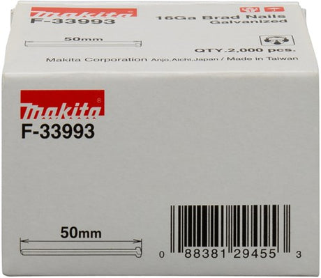 Makita accessoires makita f-33993 brad gegalvaniseerd 50mm ve=2000