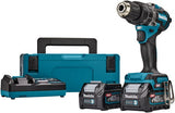 Makita hp002gd201 | 40v max klopboor- schroefmachine | 2,5 ah accu (2 st) + snellader | in mbox - hp002gd201