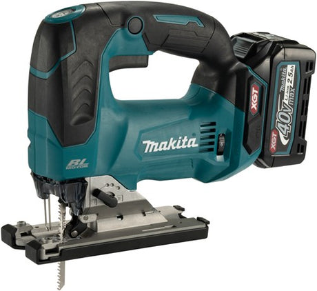 Makita jv002gd201 40 v max accu decoupeerzaag d-greep | 2,5 ah accu (2 st), snellader, in mbox