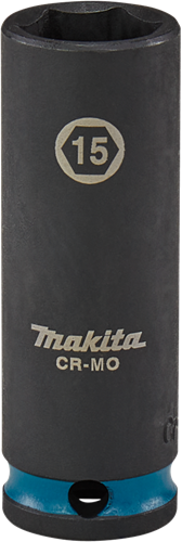 Makita krachtdop impact black, 3 8 15mm lang - e-16324