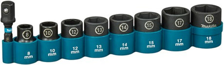 Makita krachtdopset impact black, 3 8 9-dlg - e-16639