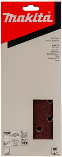 Makita accessoires schuurvel k80 115x228 red v. - p-43044