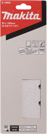 Makita accessoires makita schuurvel 185x93 k60 vlc white - e-19635