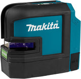Makita sk106gdz kruislijn punt laser groen zonder accu's en lader, in doos met tas - sk106gdz