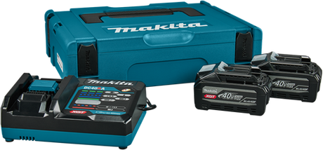 Makita 1911b9-4 | xgt startset 40v max in mbox1 (2x 4.0ah bl4040f accu + dc40ra snellader) - 1911b9-4