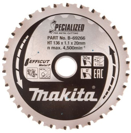 Makita accessoires makita zaagblad efficut | 136x20x1,1 | 45t | 0g